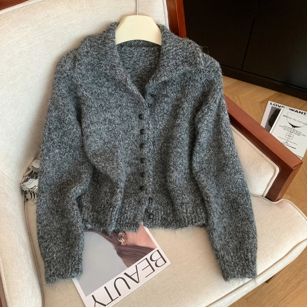 Turtleneck Cardigan Sweater