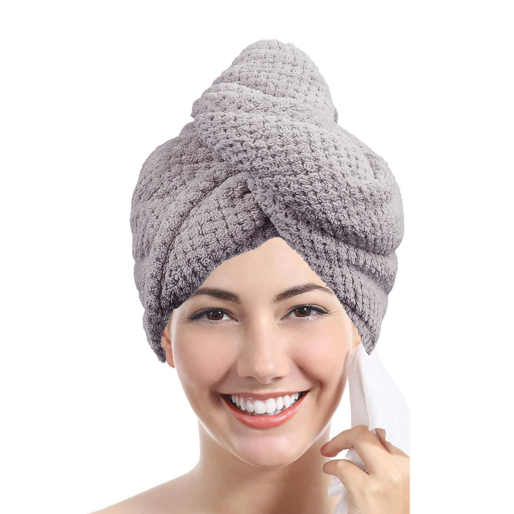 Solid color Absorbent Hair Towel Wrap
