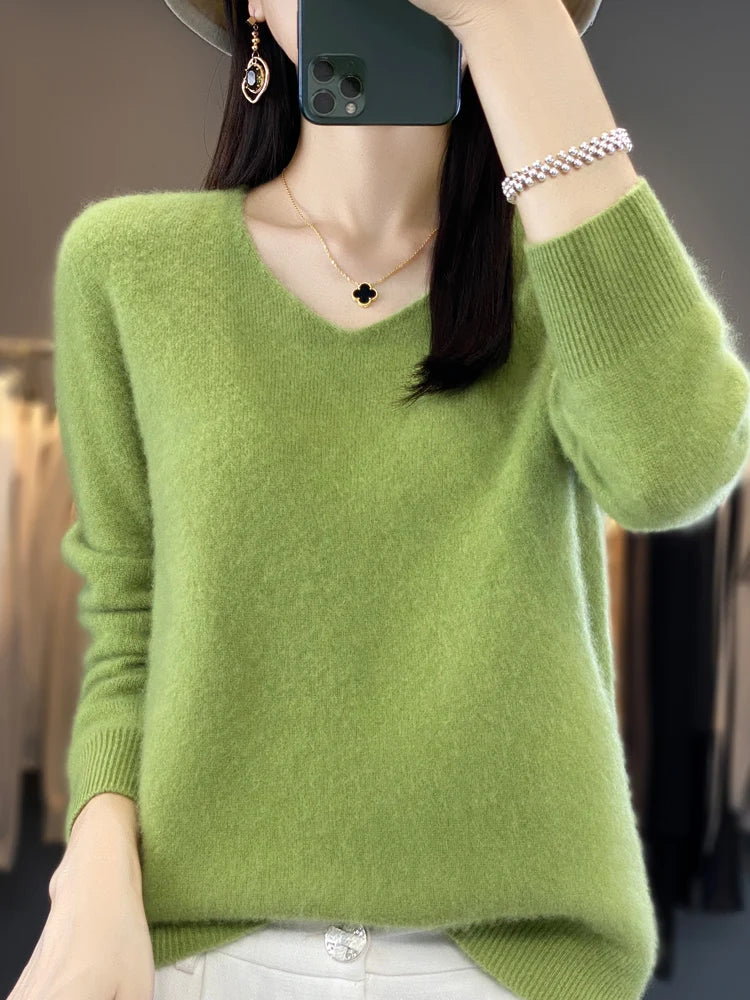 100% Merino Wool Cashmere Pullover Sweater