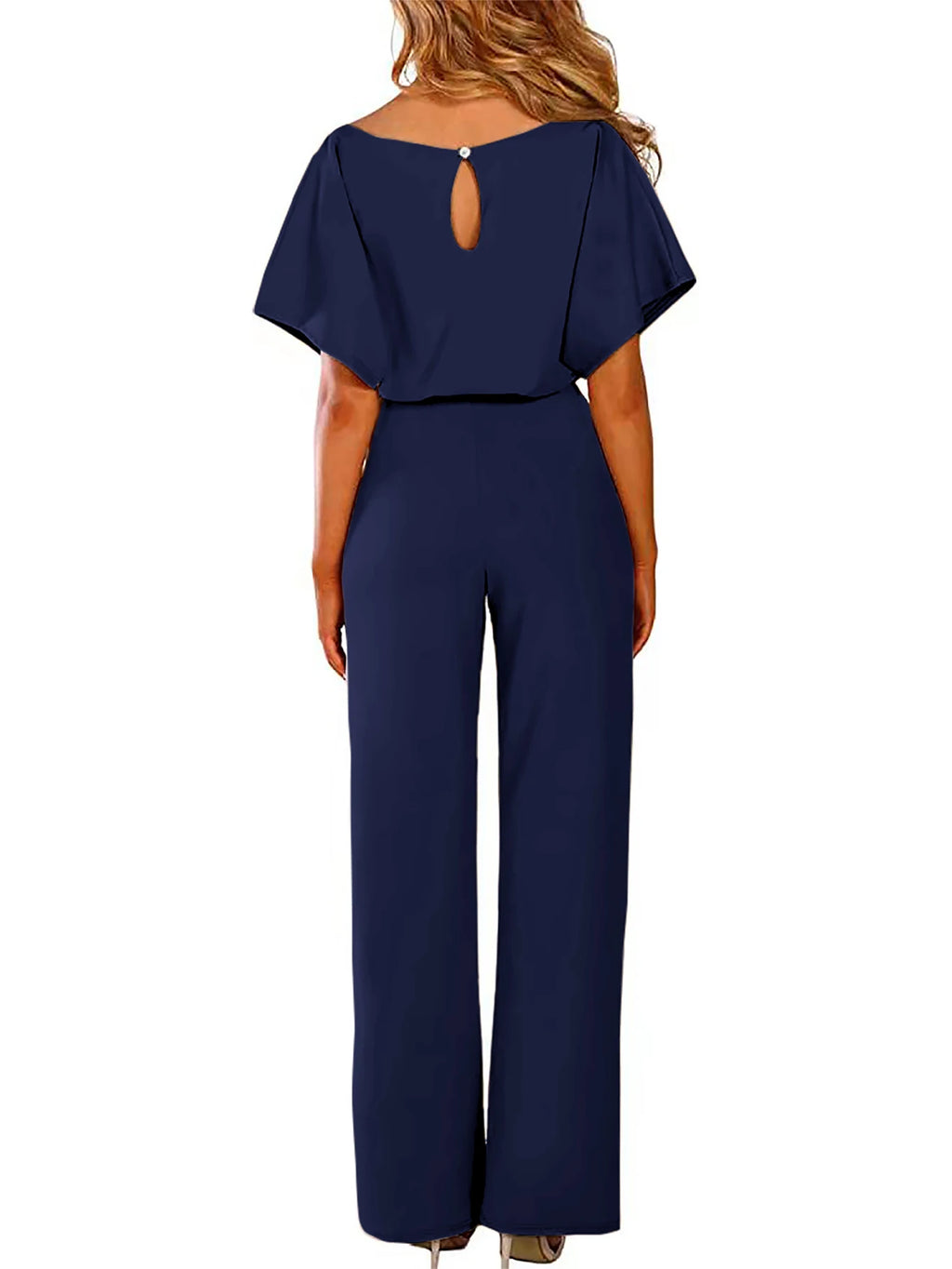 Women's Belted Wide-Leg Jumpsuit