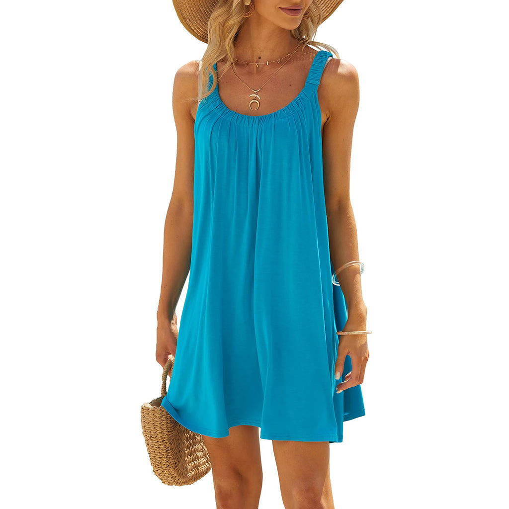 Casual Sleeveless Summer Short Beach Dress