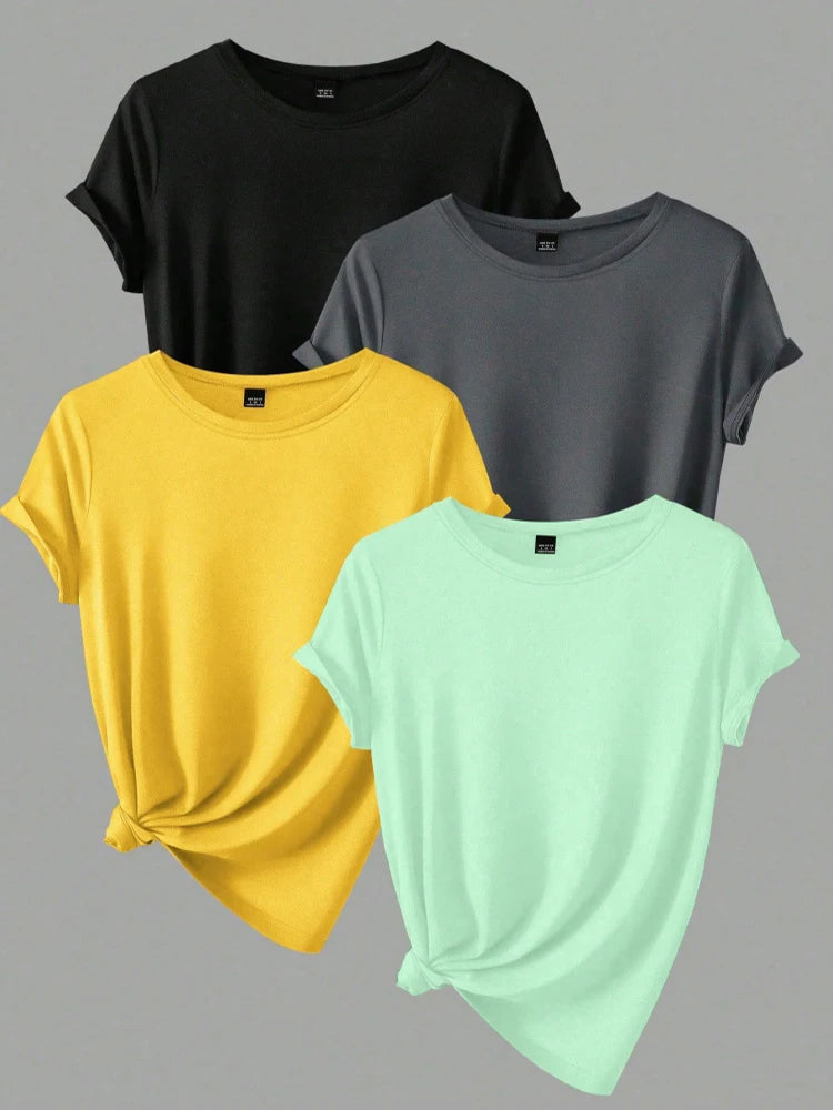 4PCS Women's T-shirts
