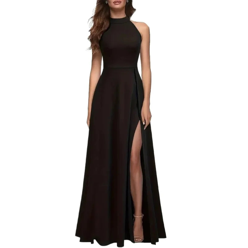 Sleeveless maxi slip dress