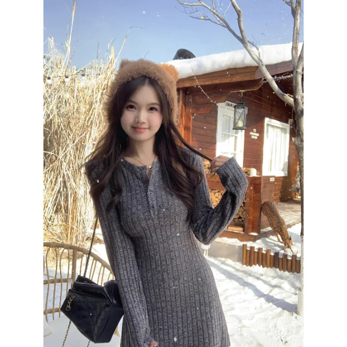 Long Sleeve Knitted Dress