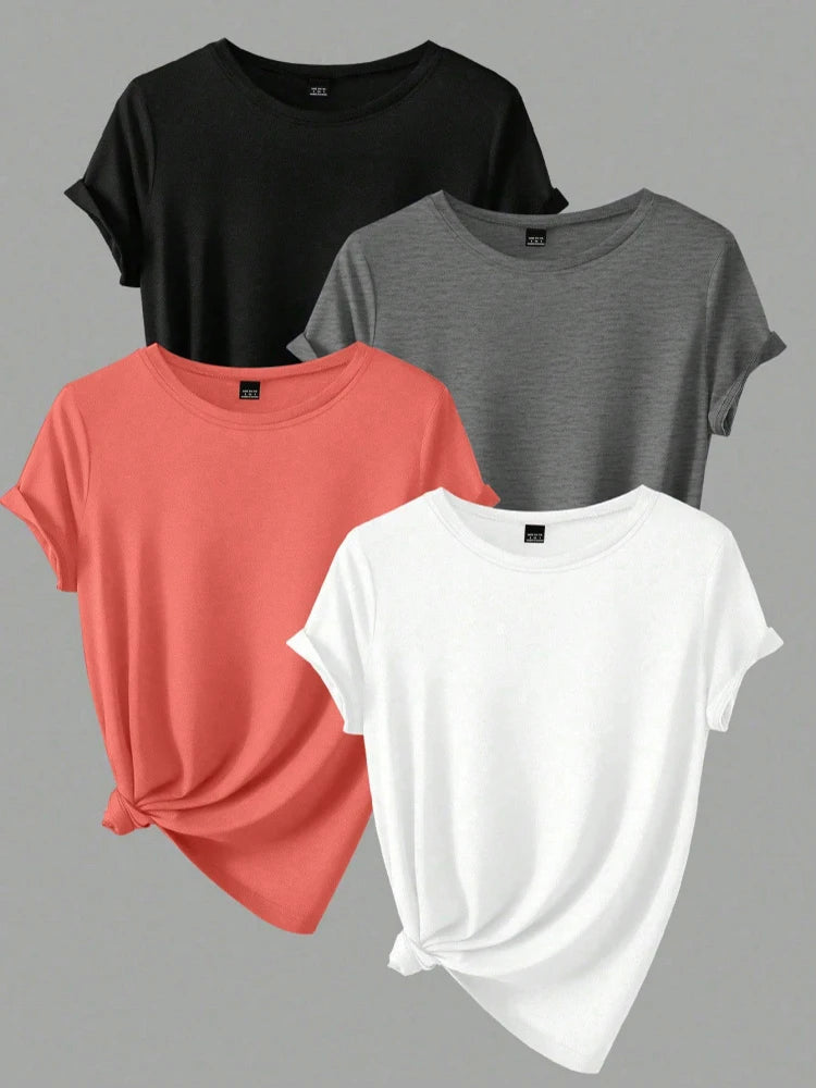 4PCS Women's T-shirts