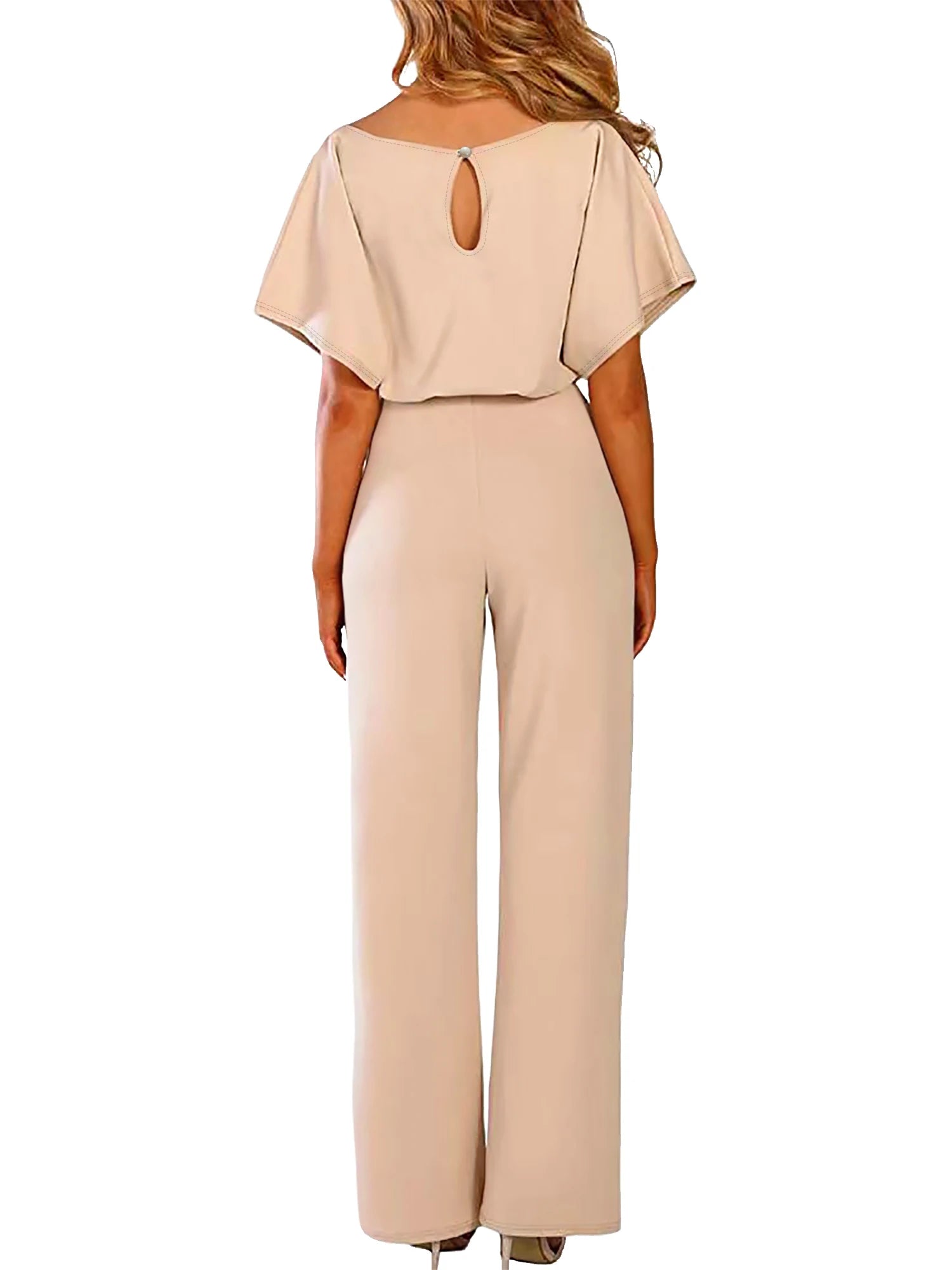 Women's Belted Wide-Leg Jumpsuit