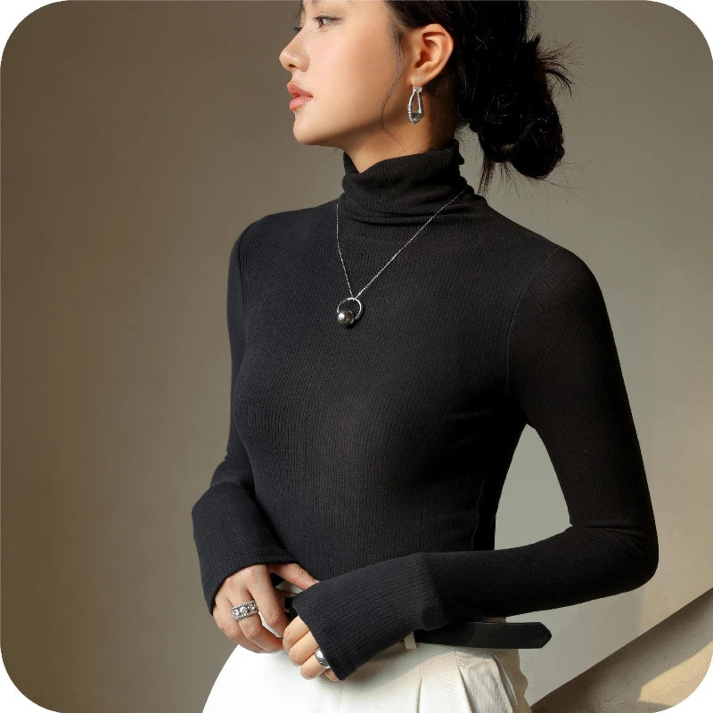 Long Sleeve Stretch Slim Fit Turtleneck