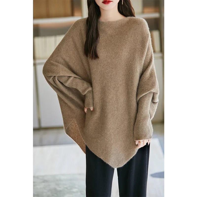100% Merino Wool Triangle, Boat Neck Pullover Sweater