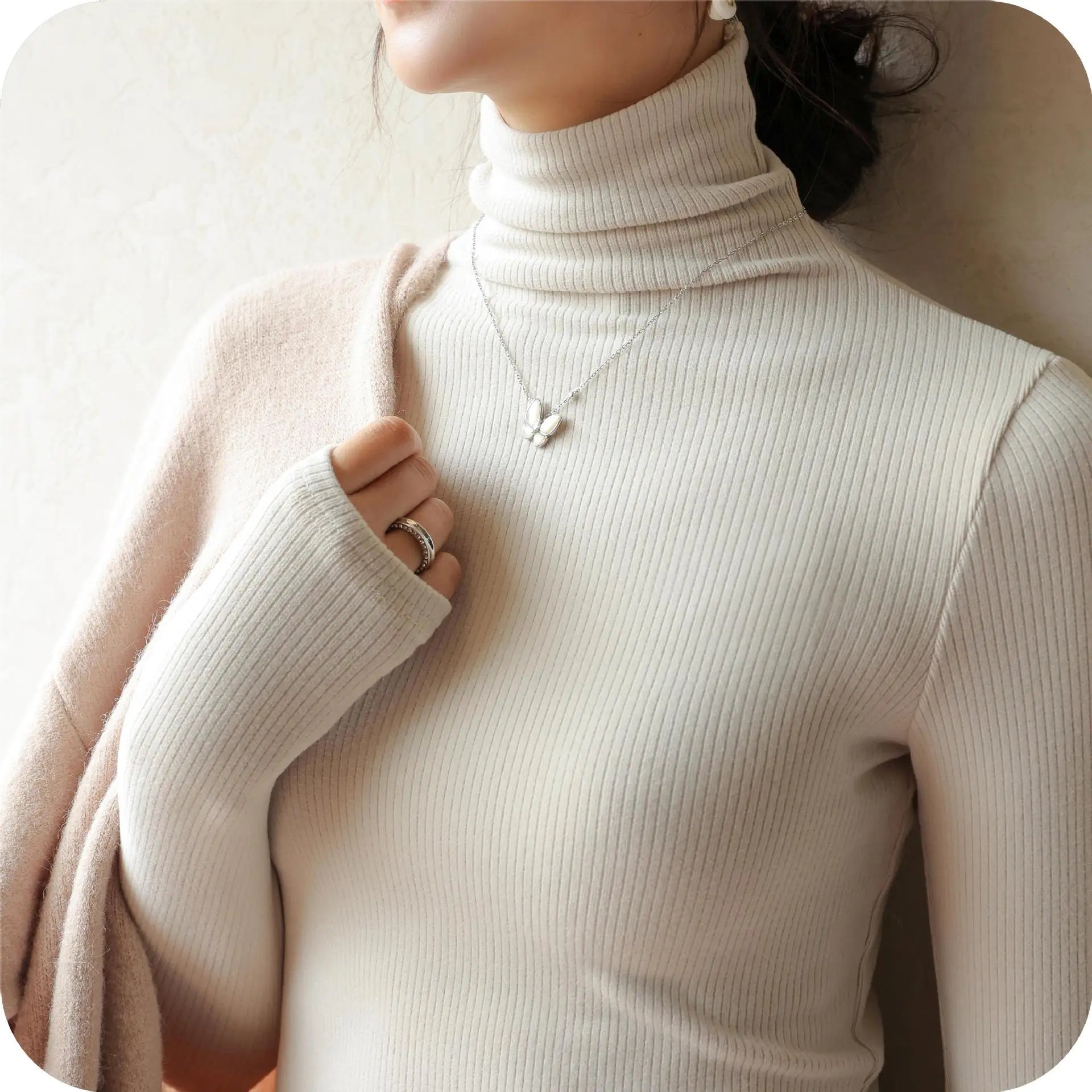 Long Sleeve Stretch Slim Fit Turtleneck