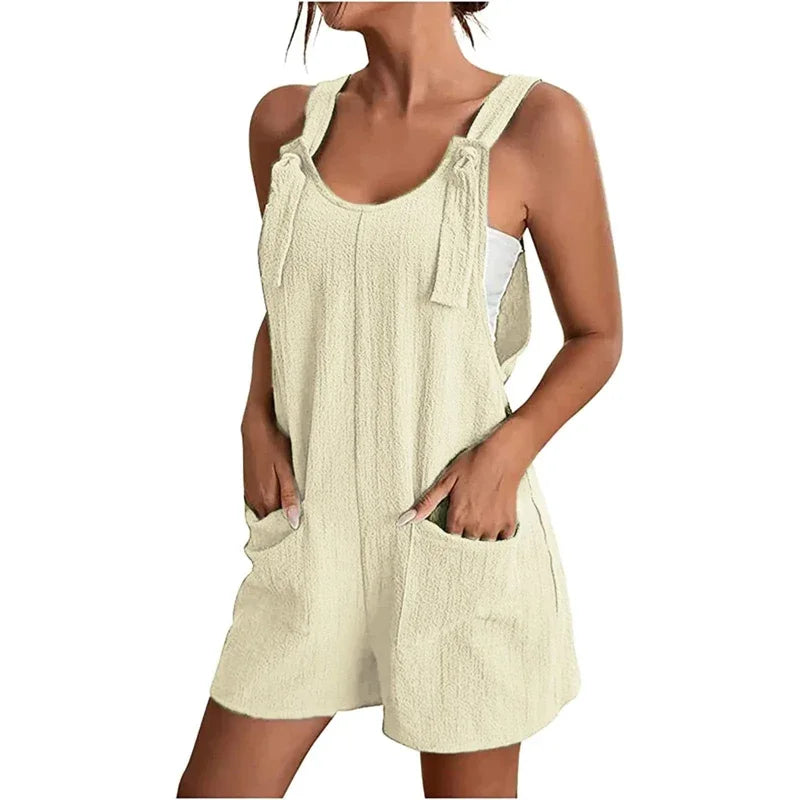 Women's Plus Size Summer Shorts Jumpsuit Overalls