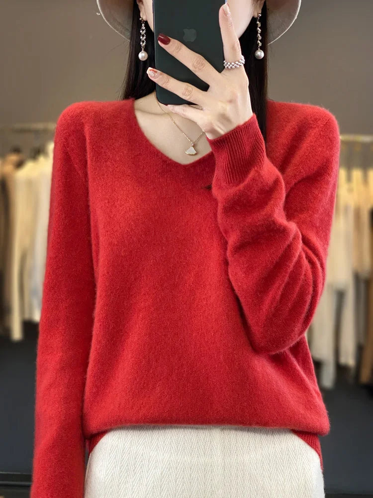 100% Merino Wool Cashmere Pullover Sweater
