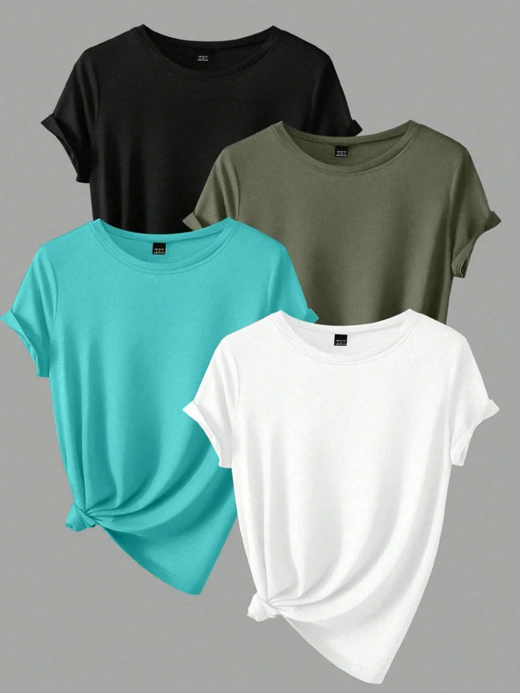 4PCS Women's T-shirts