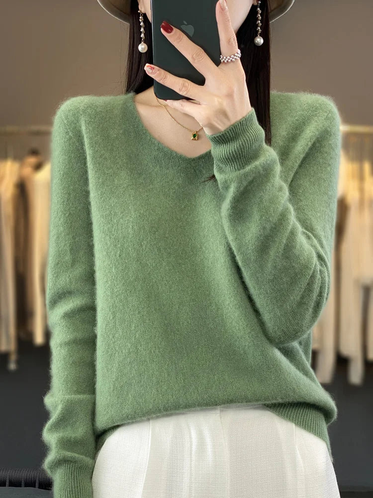 100% Merino Wool Cashmere Pullover Sweater