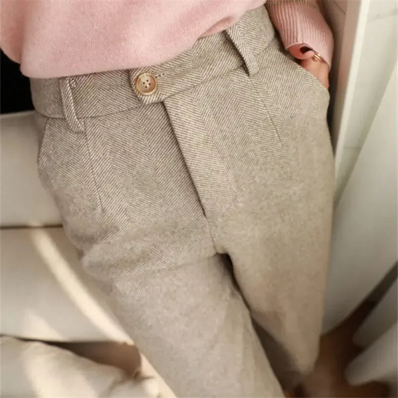 High Waisted Office Trousers