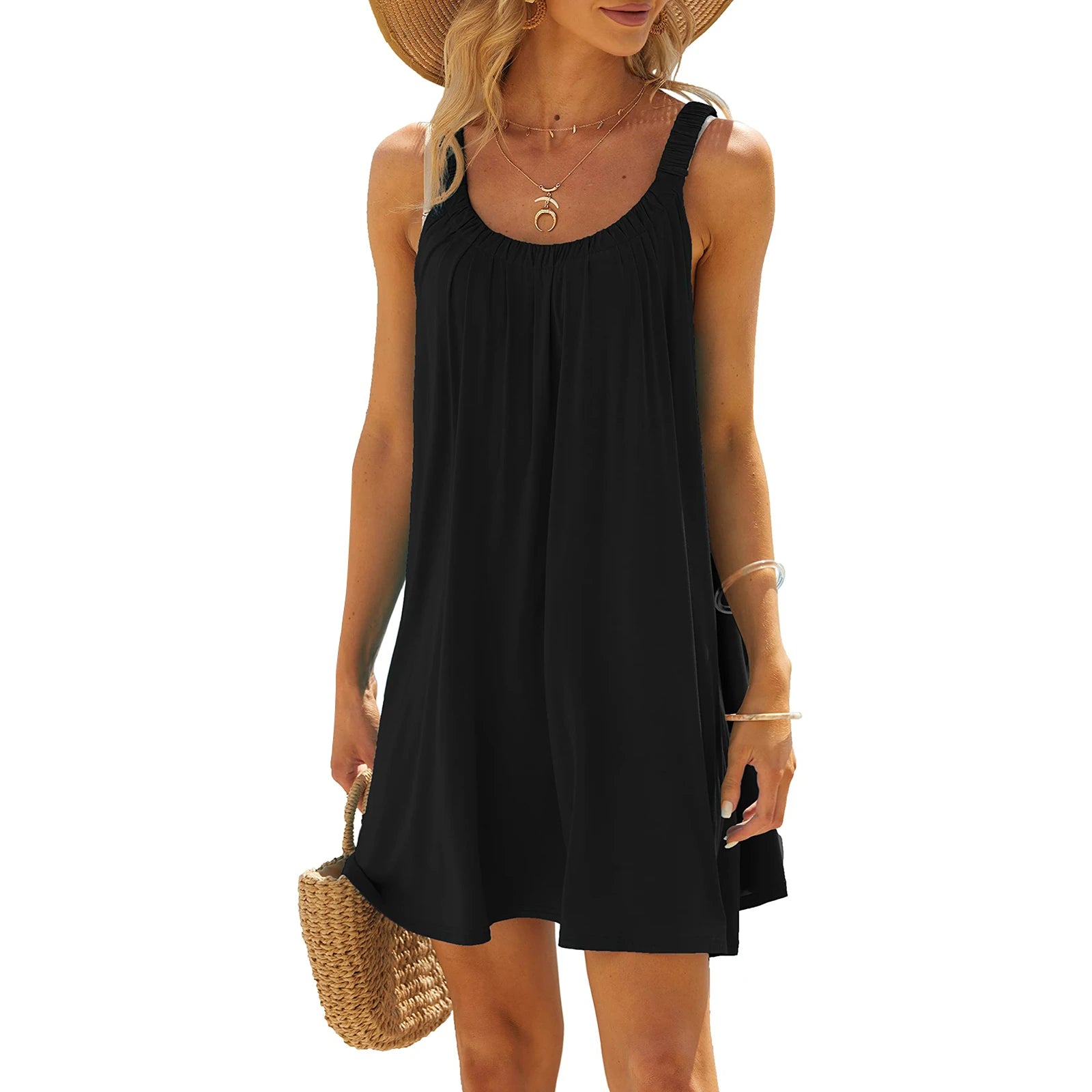 Casual Sleeveless Summer Short Beach Dress