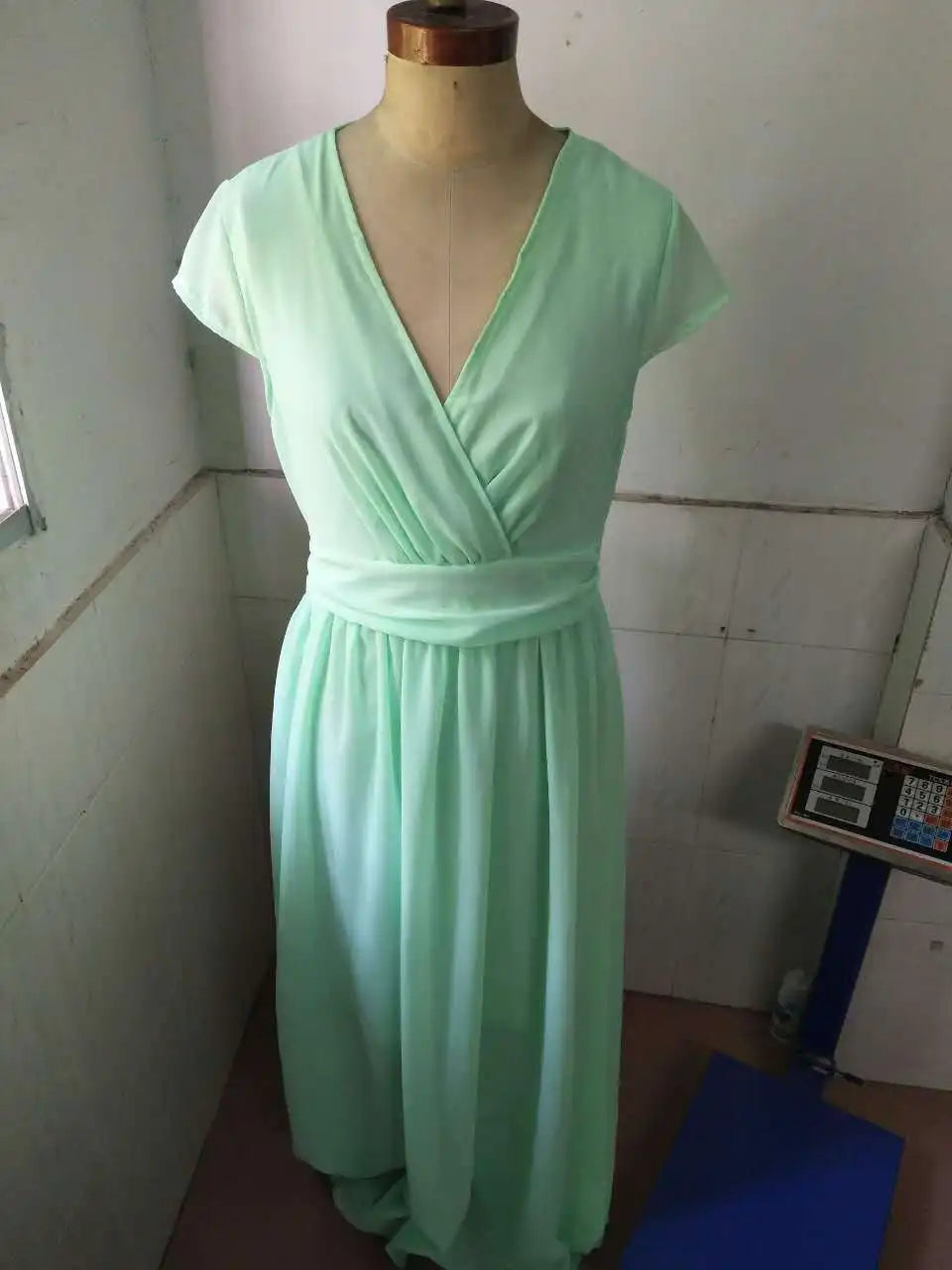 Women's Short Sleeve Chiffon Dress