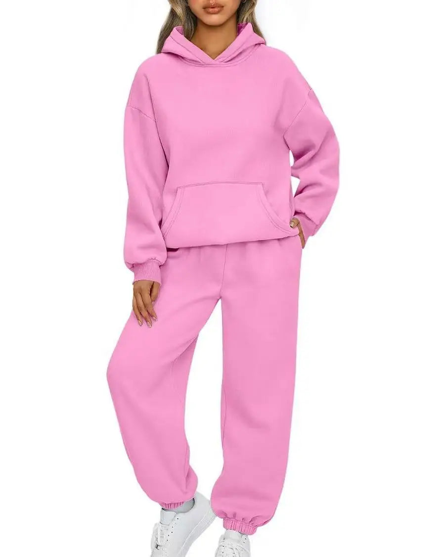 Long Sleeve Hoodie+Sports Pants Two Piece Set