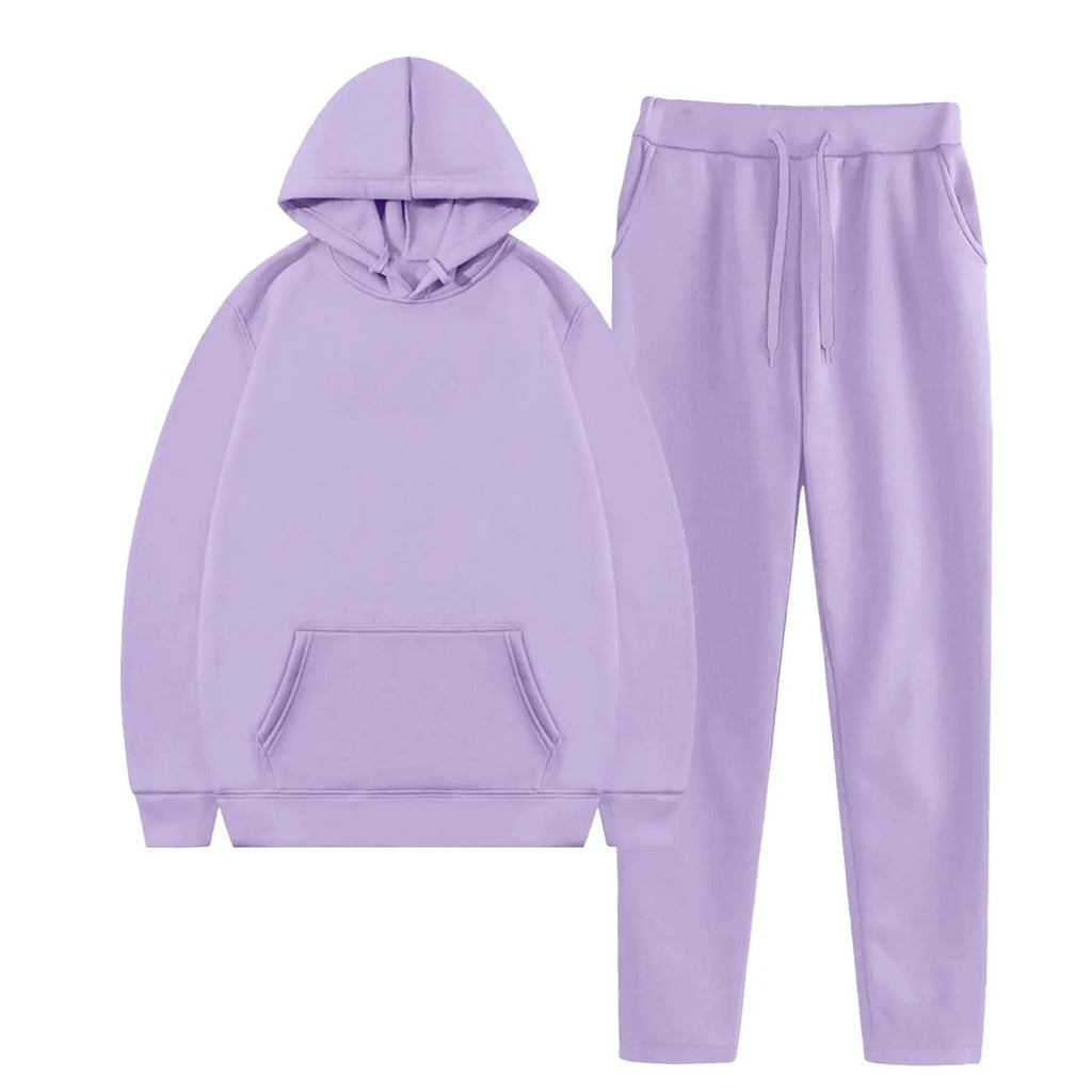2 PiecePullover Tops And Wide Leg Pants Sweatsuit
