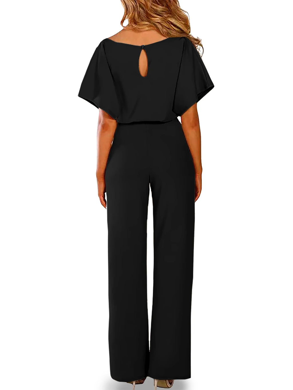 Women's Belted Wide-Leg Jumpsuit