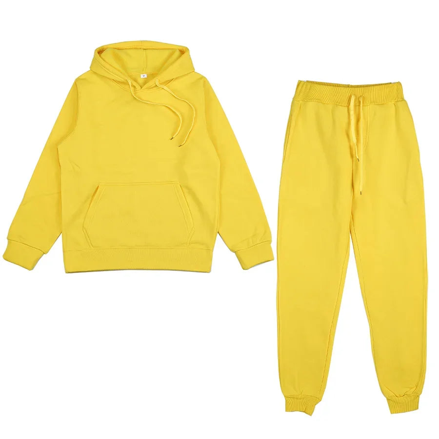 Long Sleeve Hoodie+Sports Pants Two Piece Set