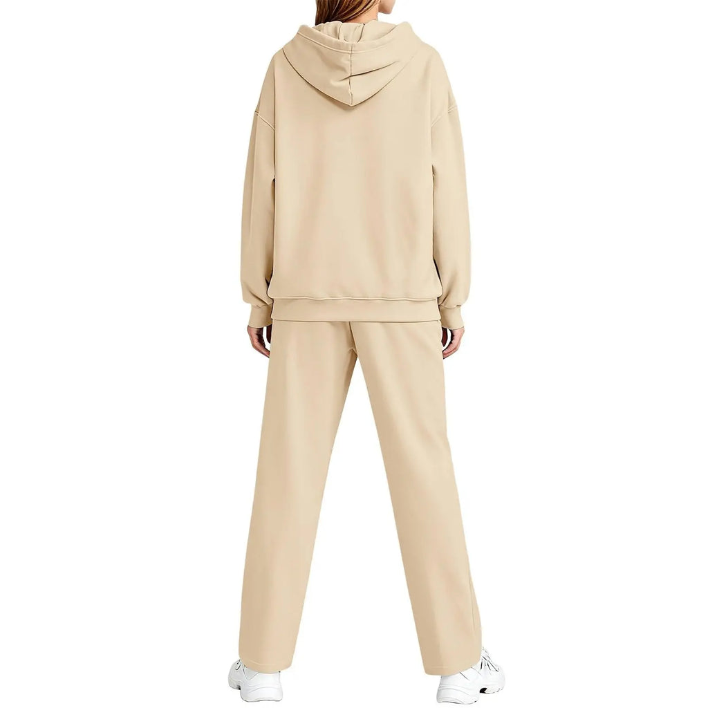 2 PiecePullover Tops And Wide Leg Pants Sweatsuit