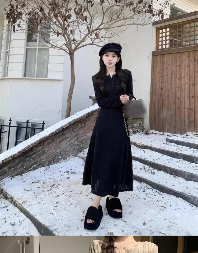 Long Sleeve Knitted Dress