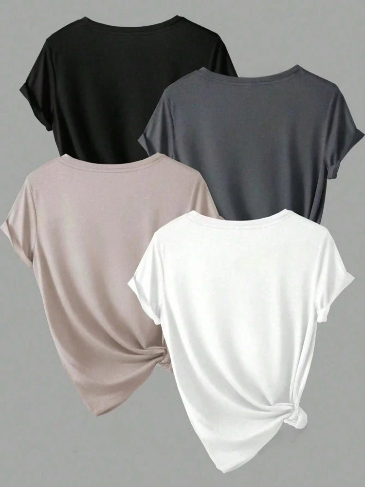4PCS Women's T-shirts