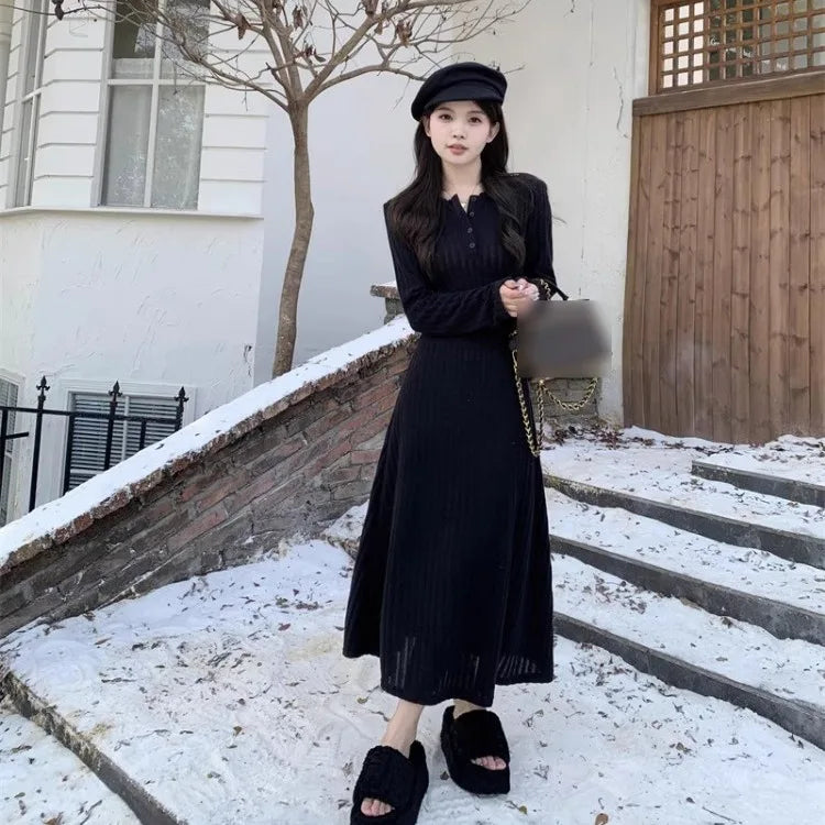 Long Sleeve Knitted Dress