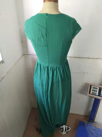 Women's Short Sleeve Chiffon Dress