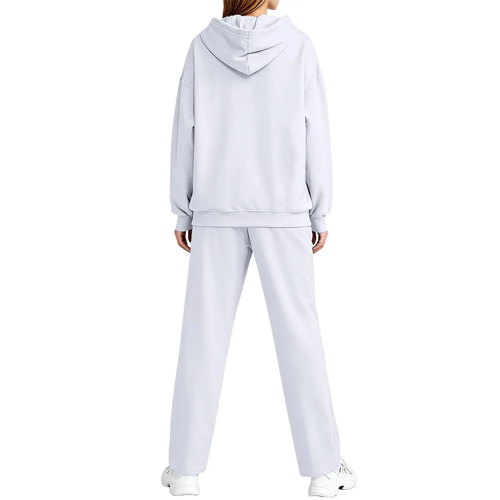 2 PiecePullover Tops And Wide Leg Pants Sweatsuit