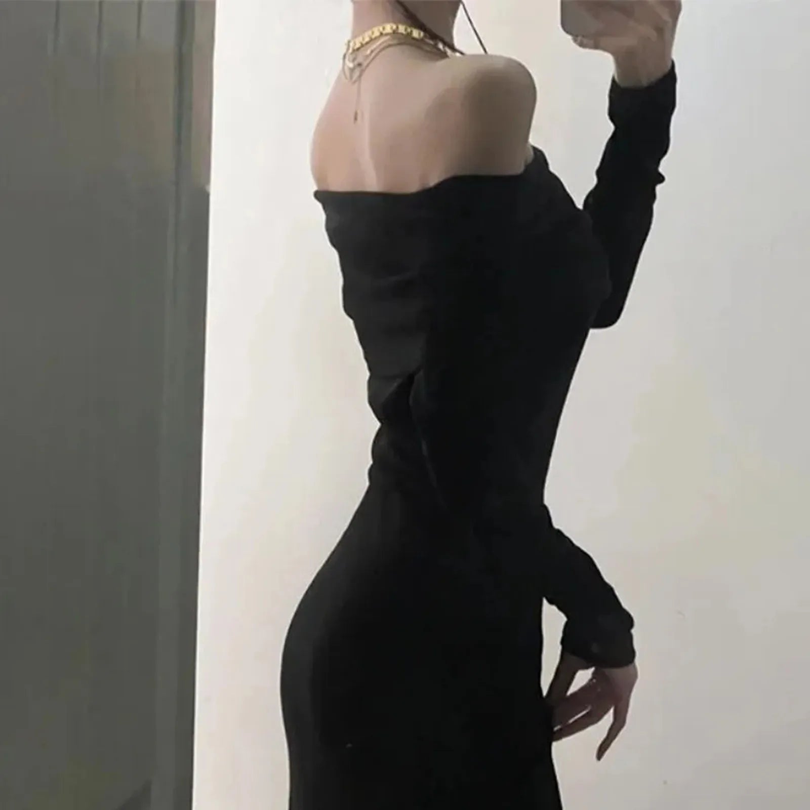 Elegant Off Shoulder Maxi Dress