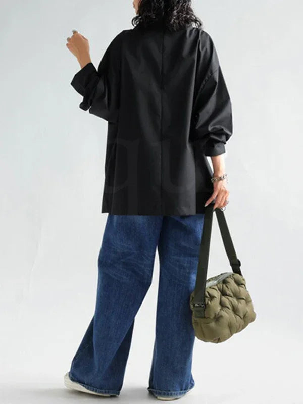 White Long Sleeves Smock