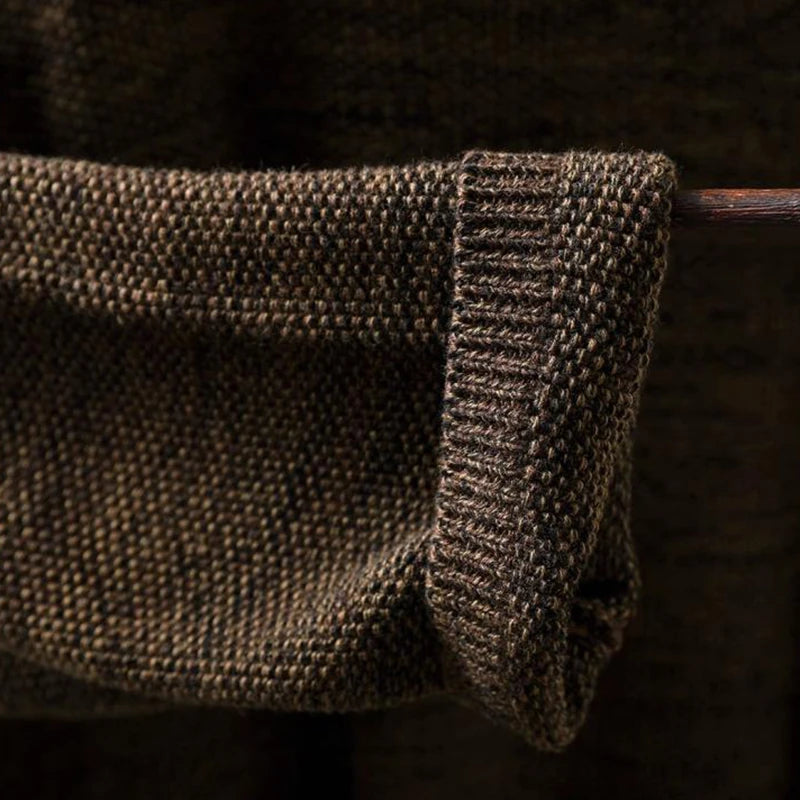 V-Neck Knitted Pullover Sweater