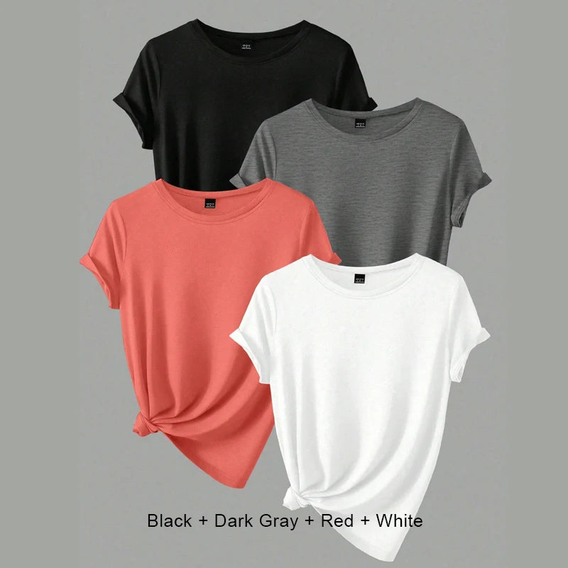 4PCS Women's T-shirts