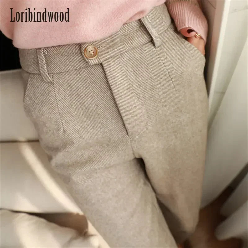 High Waisted Office Trousers