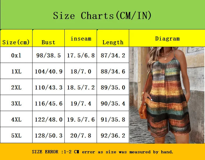 Women's Plus Size Sleeveless Summer Jumpsuit