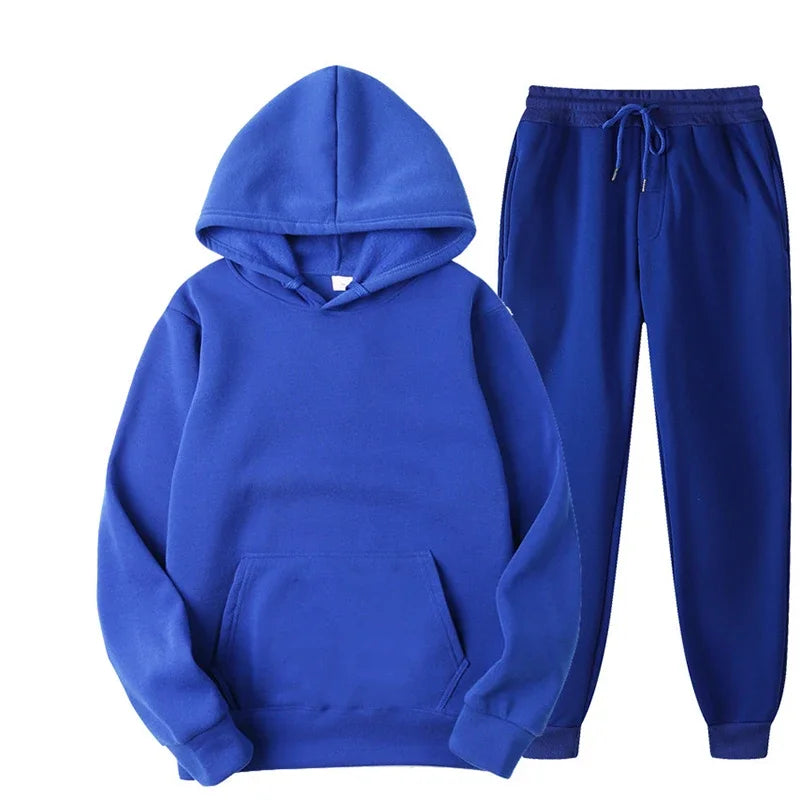 Long Sleeve Hoodie+Sports Pants Two Piece Set