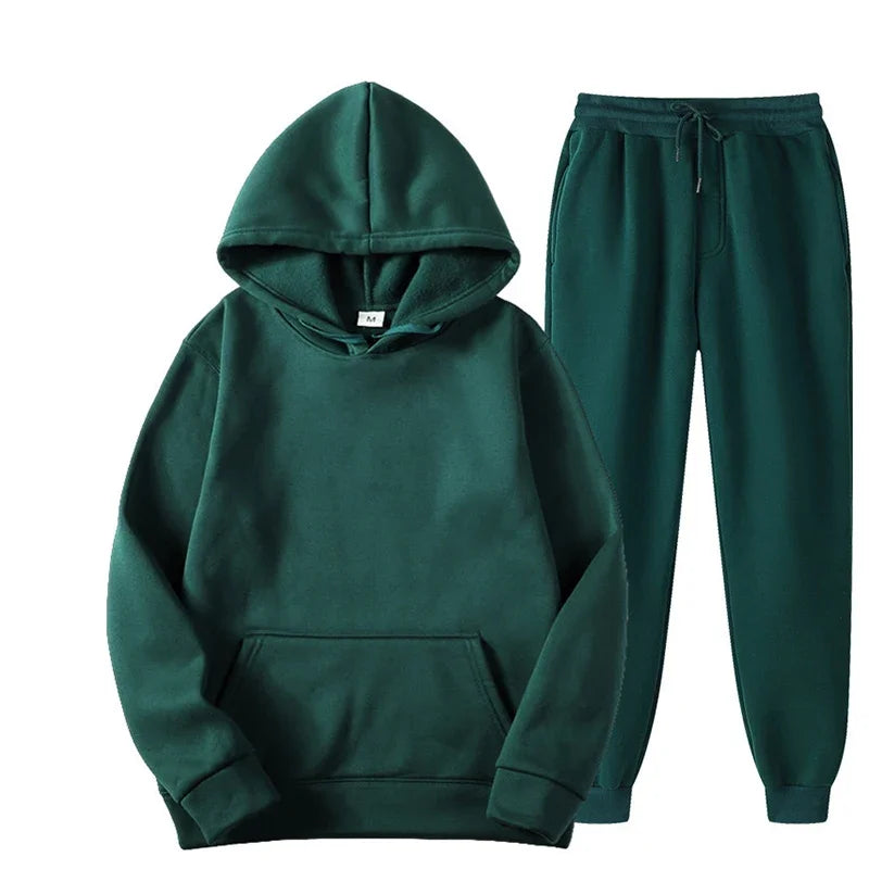 Long Sleeve Hoodie+Sports Pants Two Piece Set