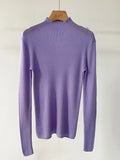 100% Wool Long Sleeve Mock Neck Sweater