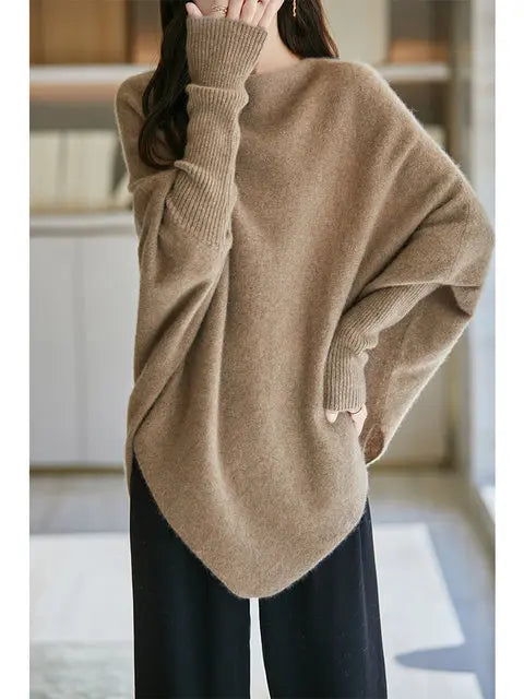 100% Merino Wool Triangle, Boat Neck Pullover Sweater