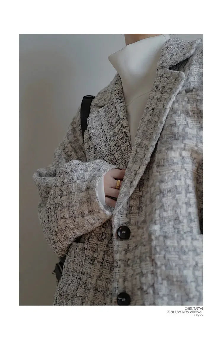 High Collar Long Loose Sleeve Top