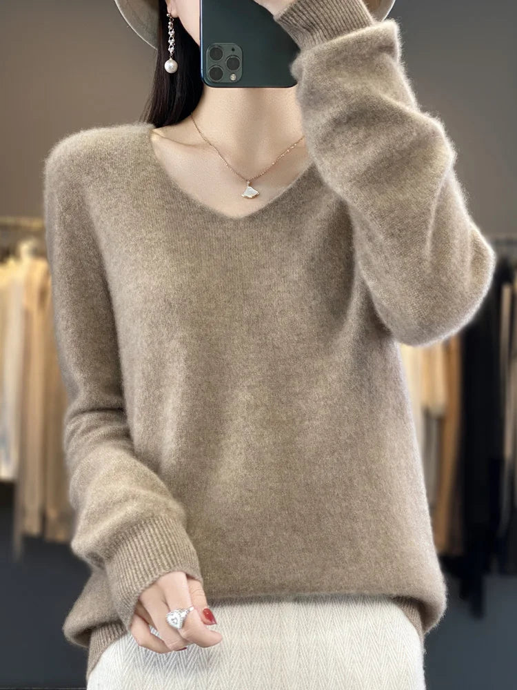 100% Merino Wool Cashmere Pullover Sweater
