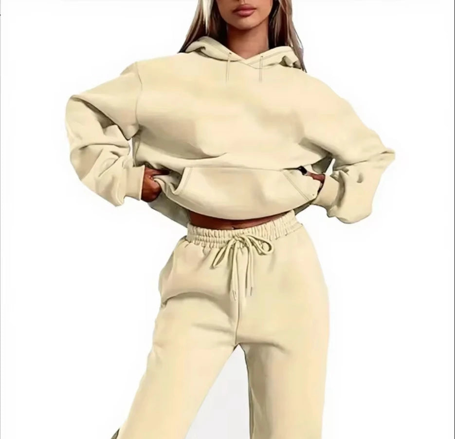 Two Piece Casual Hoodie Set